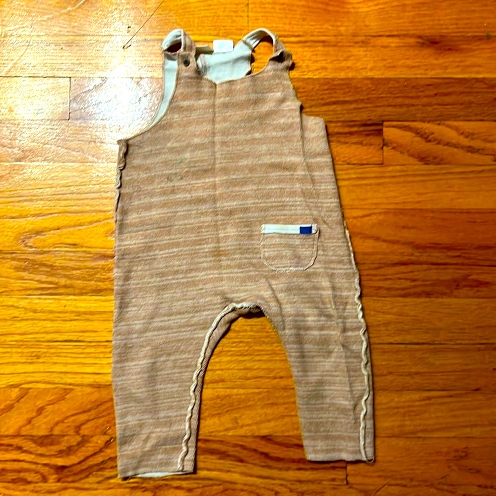 Zara Baby soft knit tan jumper, romper or overalls (unisex)